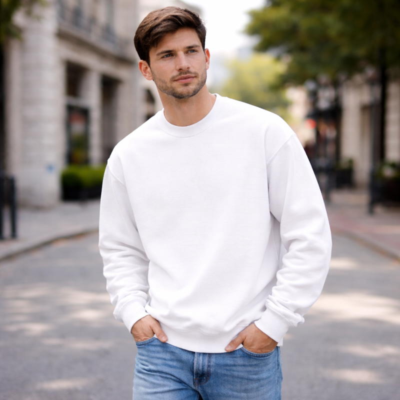 Gildan Heavy Blend Crewneck Sweatshirt - White