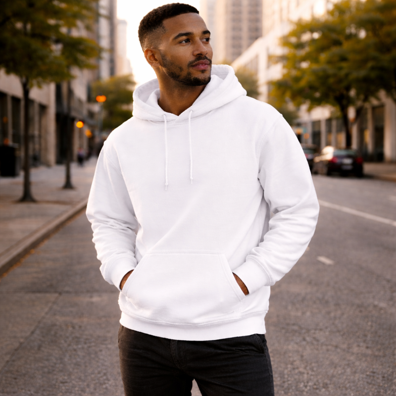Gildan Heavy Blend Hoodie- White