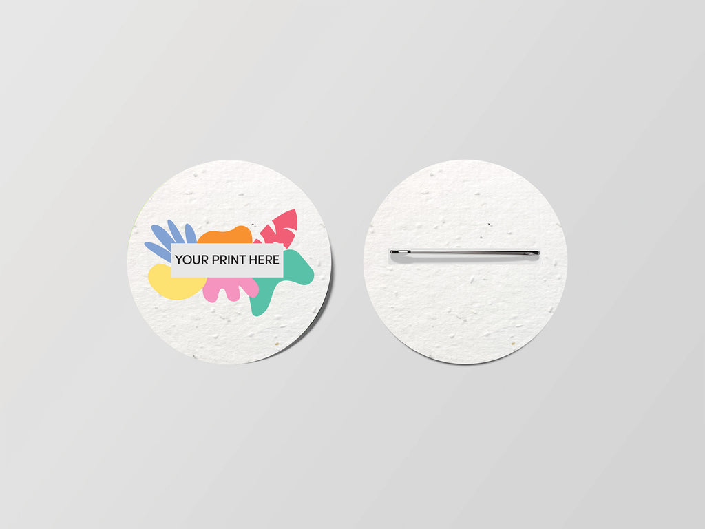 Seed Paper Button Badges - Single Sided Print