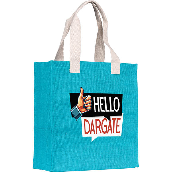 Dargate Coloured Jute Tote Bag - Full Colour