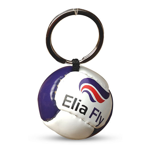 PVC Mini Football Key Ring - Spot Colour