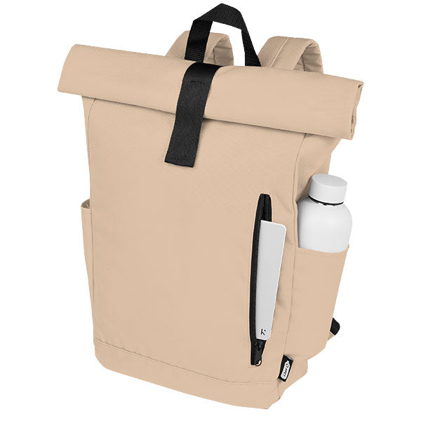 Byron Recycled Roll Top Backpack - Spot Colour