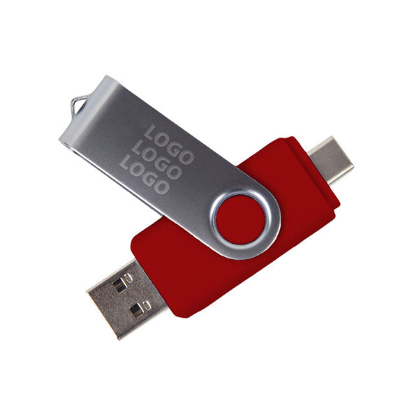 Dual Twister 8GB USB Flash Drive - Engraved