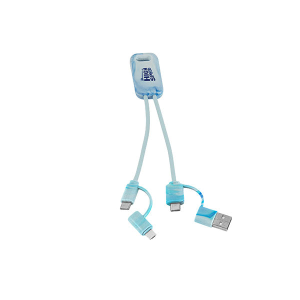 Berners 6 in 1 Recycled USB Cable - Full Colour