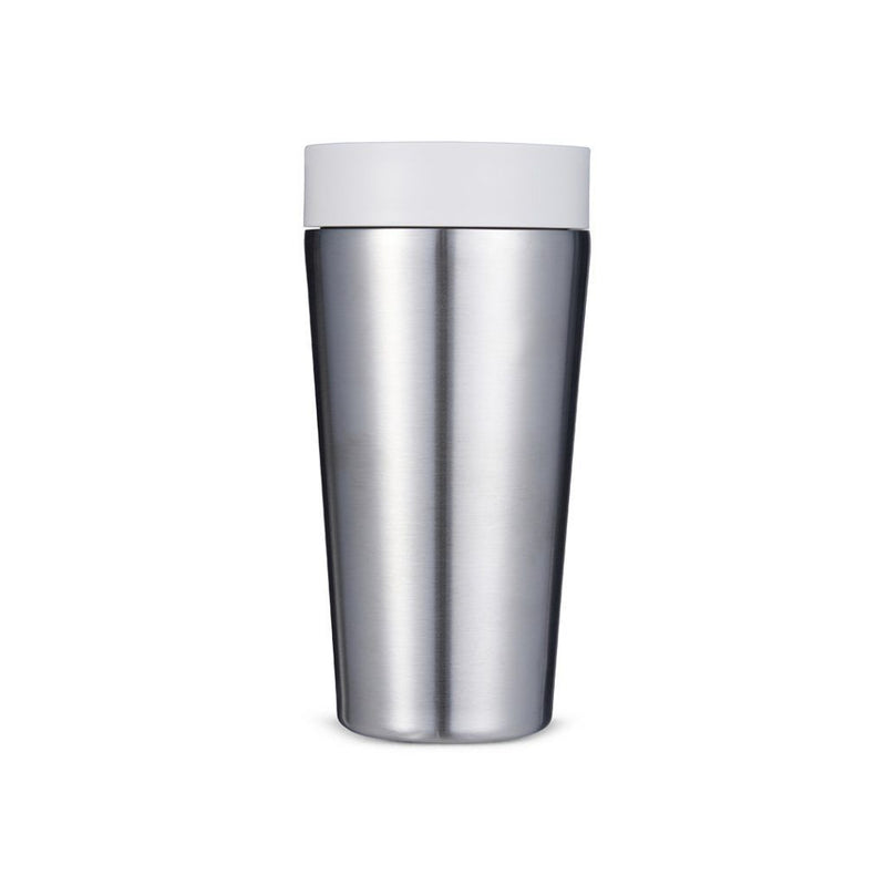 Circular Stainless Steel Travel Mug, 12oz (340ml)