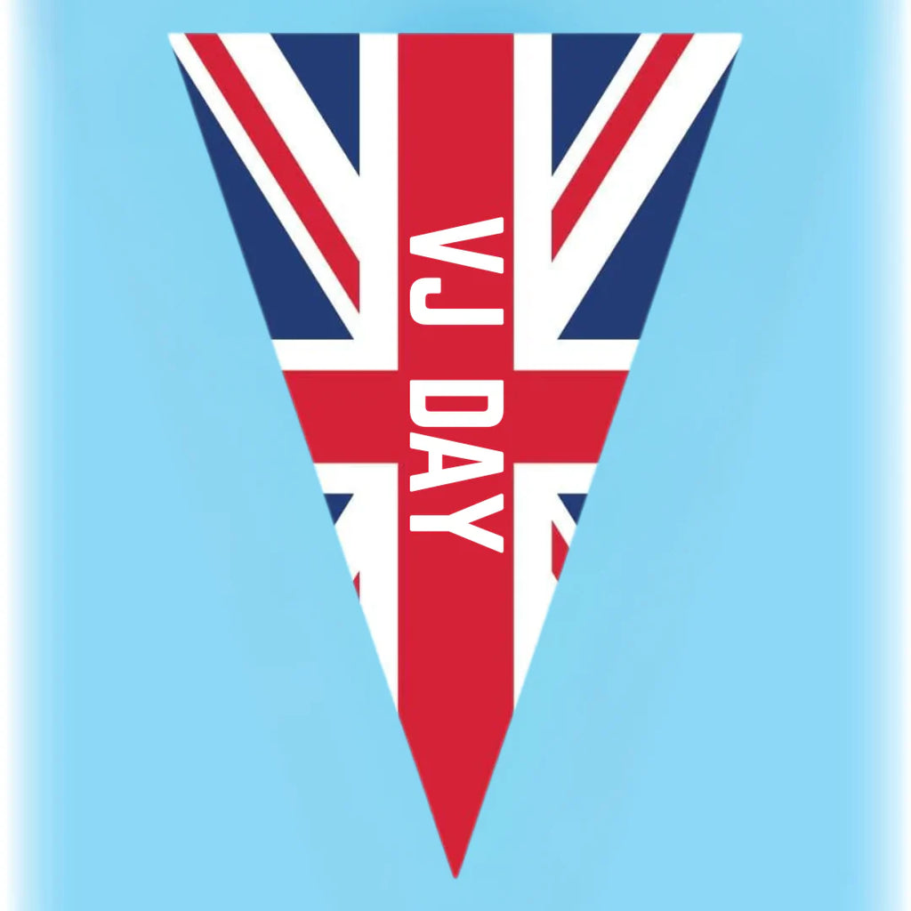 VJ Day Bunting Triangular - 10 metres