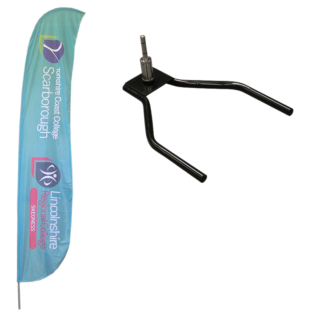 Large Feather Flag with Drive on Car Base