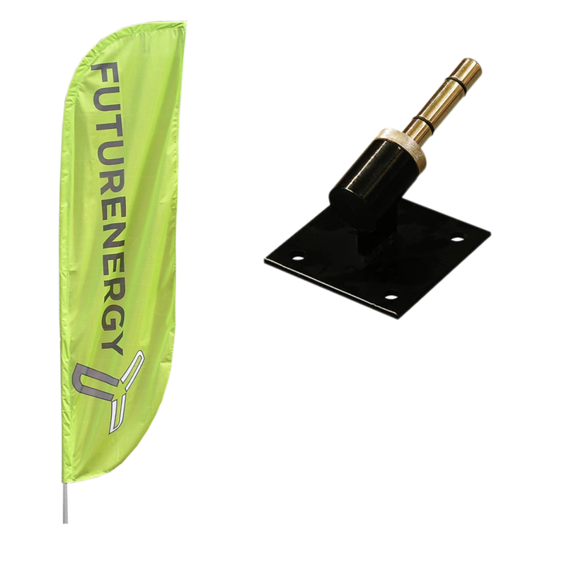 Small Feather Flag with Angled Bracket