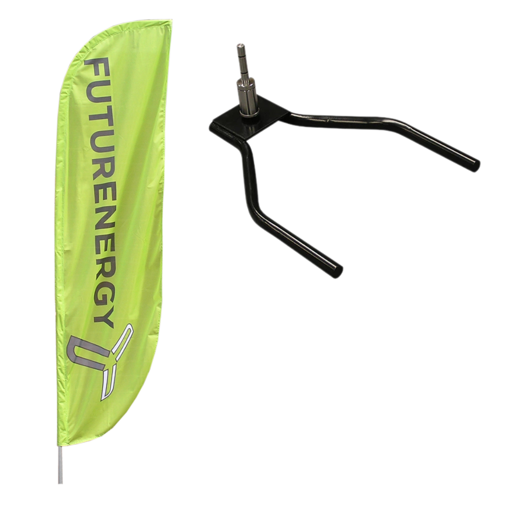 Small Feather Flag with Drive on Car Base