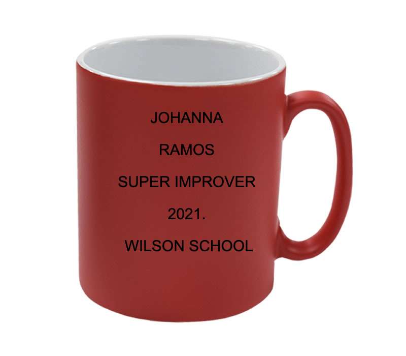 Personalised Red Satin Mug