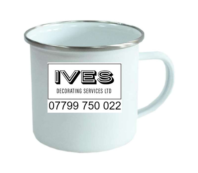 Personalised White Enamel Mugs