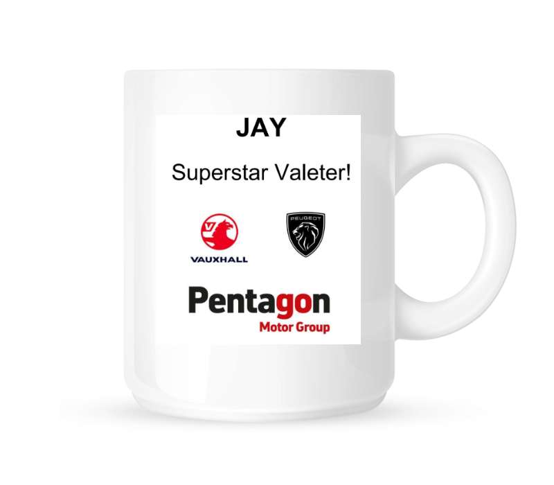 Personalised White Satin Mug