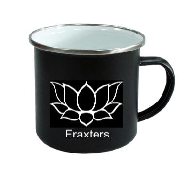 Personalised Black Enamel Mug