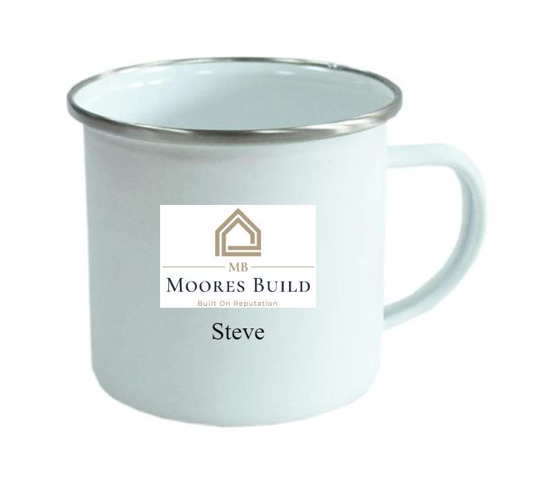 Personalised White Enamel Mugs