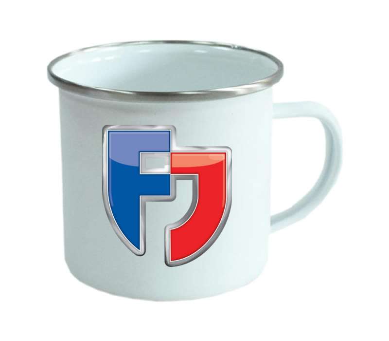 Personalised White Enamel Mugs
