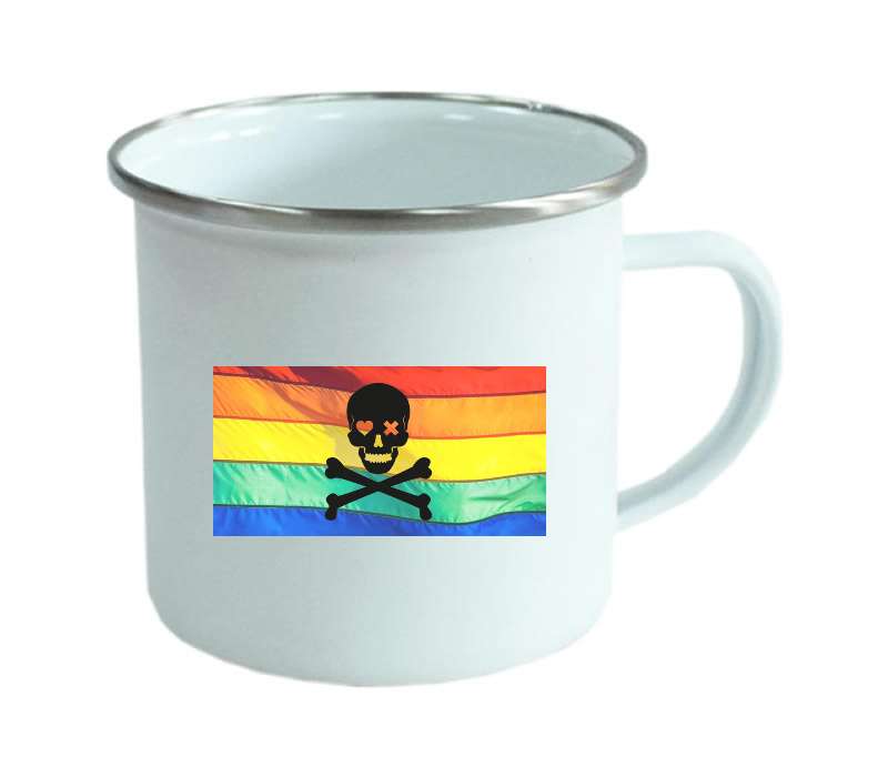 Personalised White Enamel Mugs