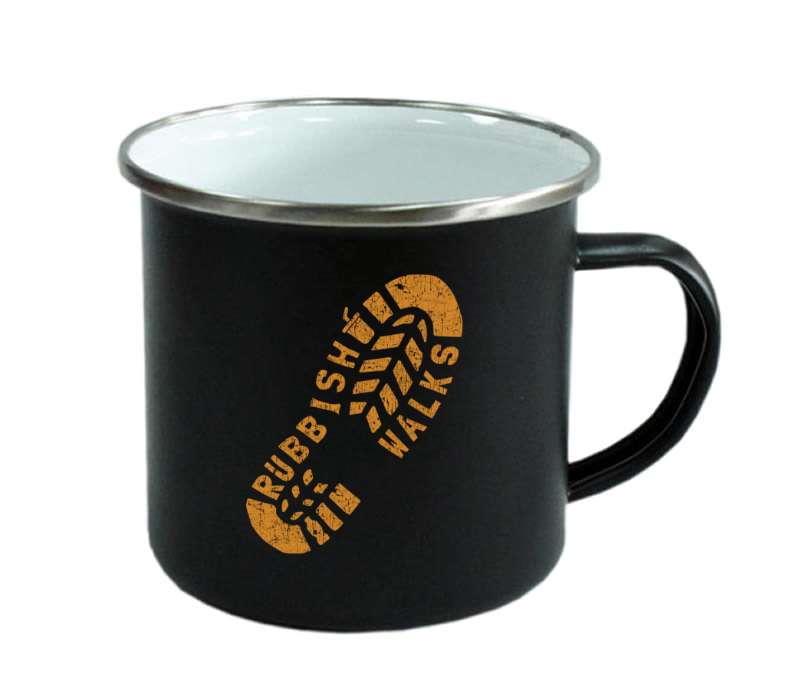 Personalised Black Enamel Mug