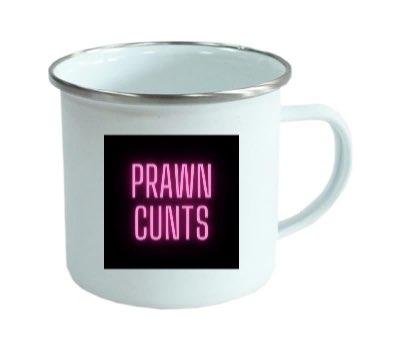 Personalised White Enamel Mugs