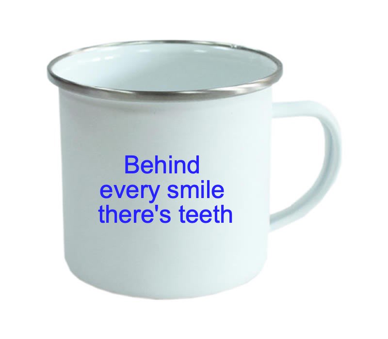 Personalised White Enamel Mugs
