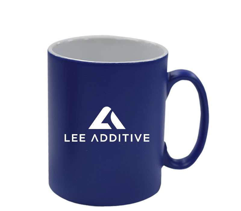 Personalised Royal Blue Satin Mug