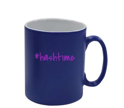 Personalised Royal Blue Satin Mug