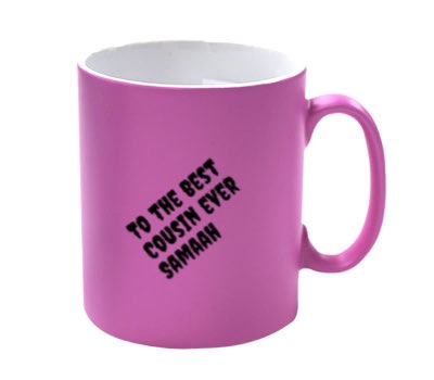 Personalised Pink Satin Mug