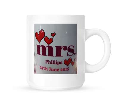 Personalised White Satin Mug