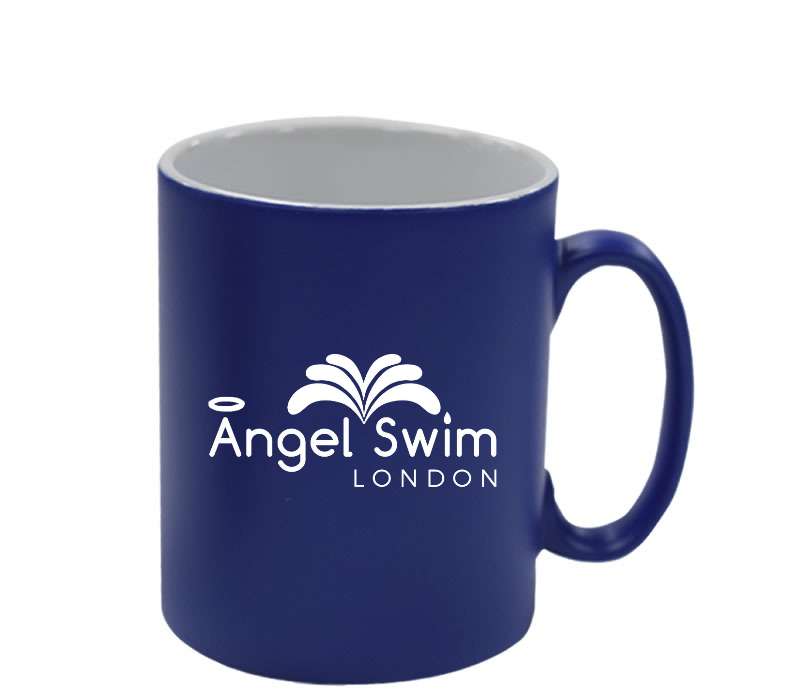 Personalised Royal Blue Satin Mug
