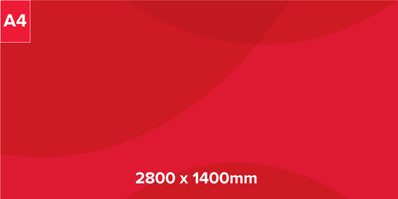 printed 2.8m x 1.4m flag