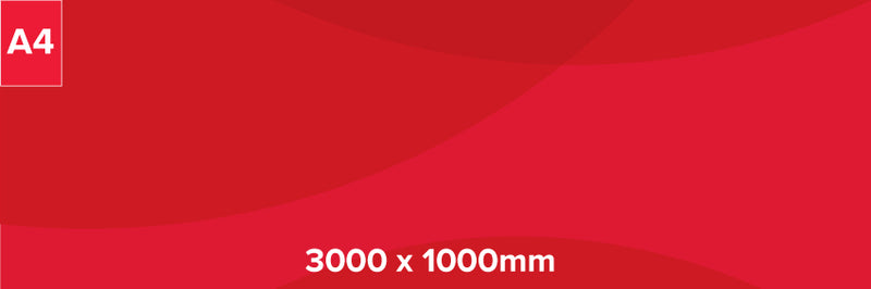 3m x 1m printed flag