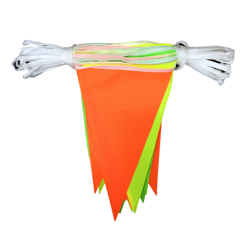 Multi coloured hi-vis bunting