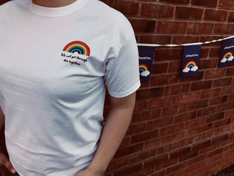 We will get through this together Rainbow T-shirt