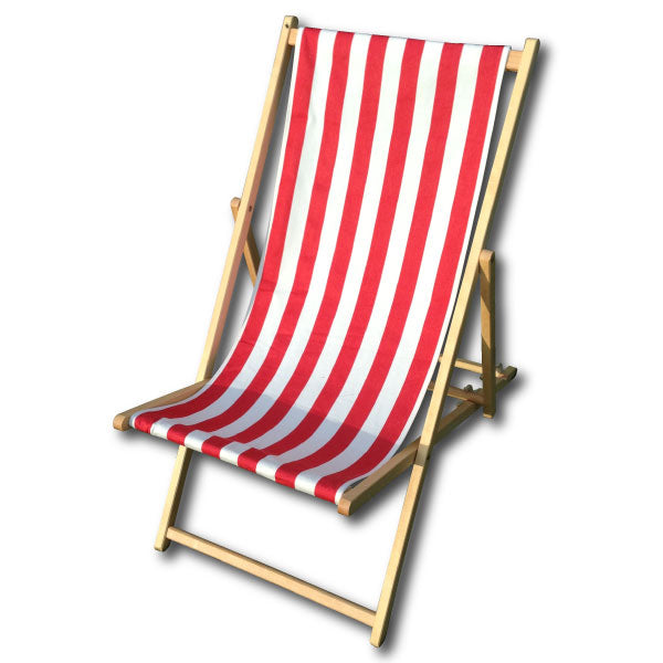 Red & White Striped Deckchair