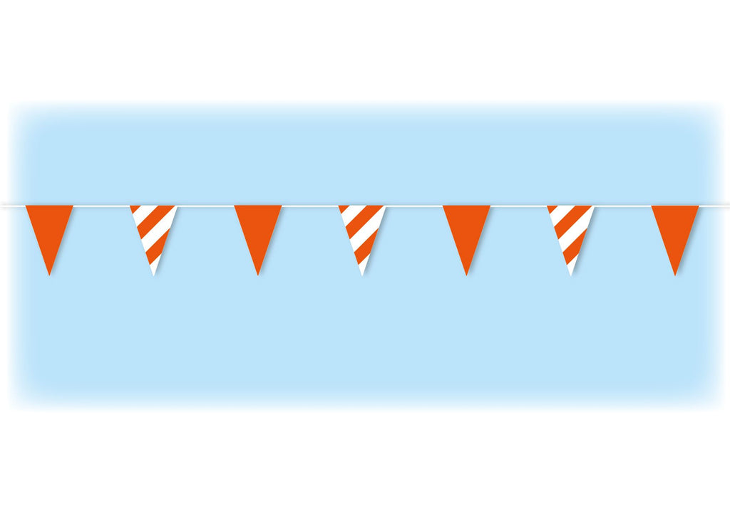 Orange safety bunting