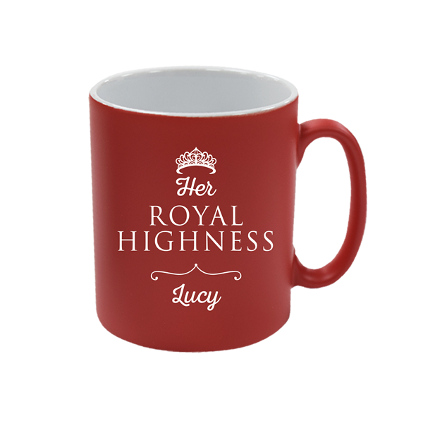 Personalised Red Satin Mug