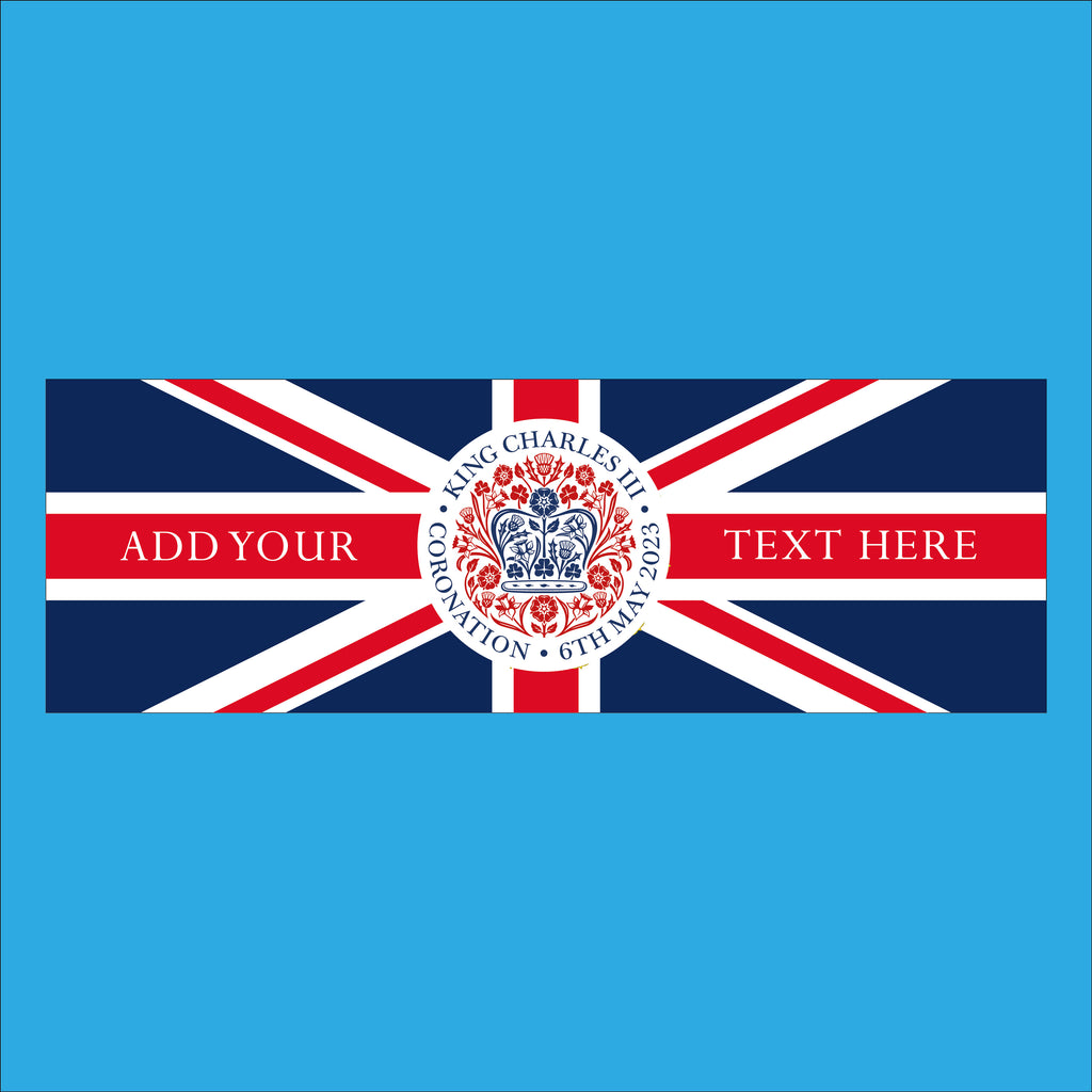 King Charles III coronation personalised banner - Union design