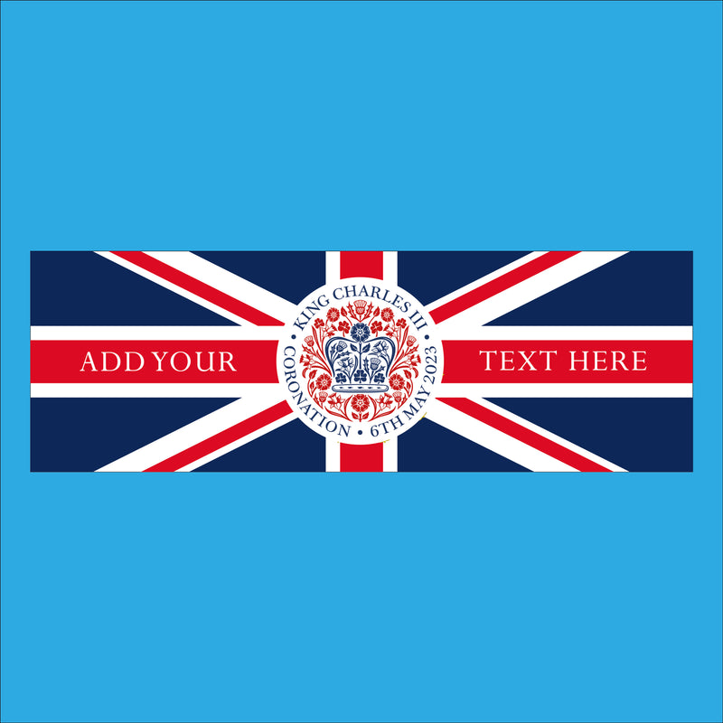 King Charles III coronation personalised banner - Union design