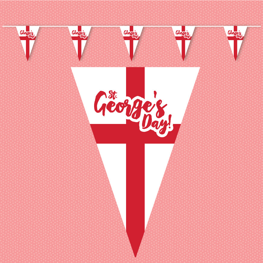 St Georges Day outdoor bunting