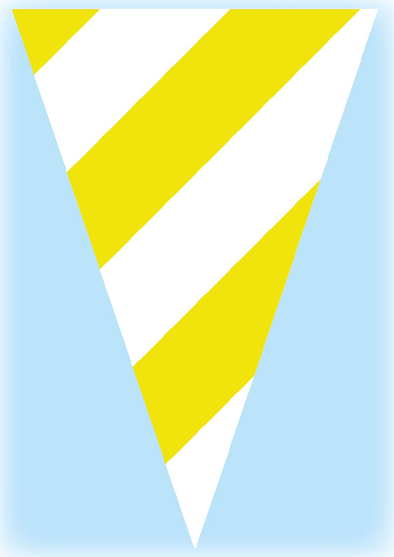 Yellow caution bunting