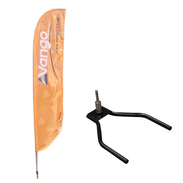 Medium Feather flag with drive on car base