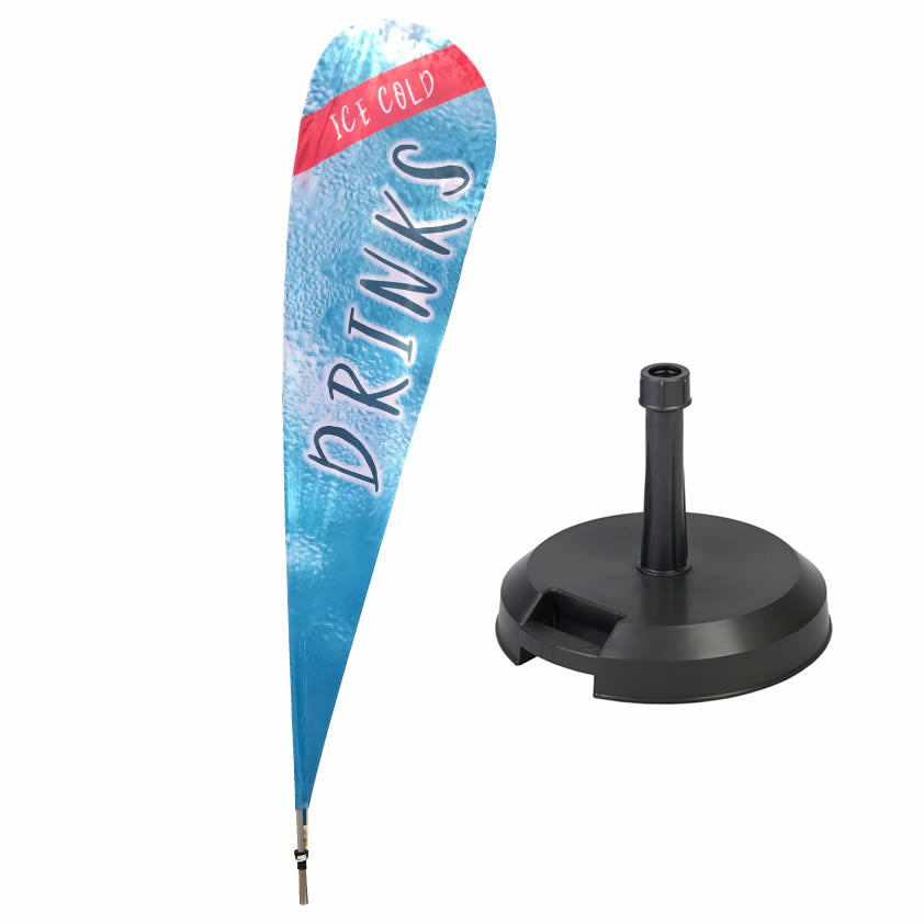 Medium Teardrop Flag with 18kg Base