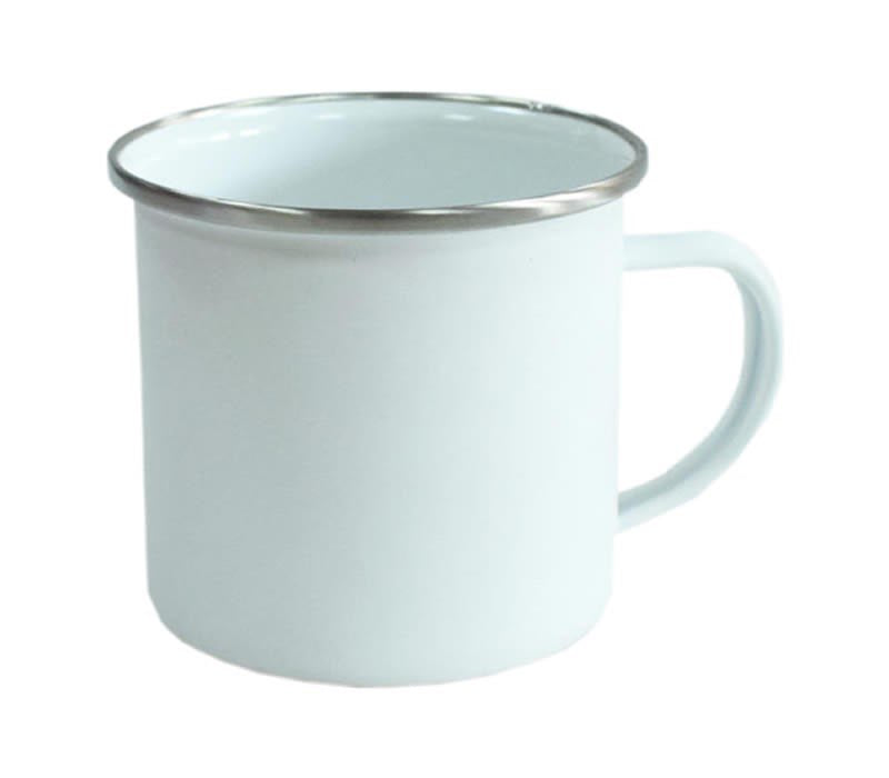 Personalised White Enamel Mugs