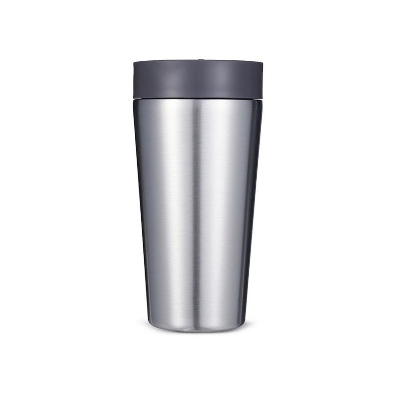 Circular Stainless Steel Travel Mug, 12oz (340ml)
