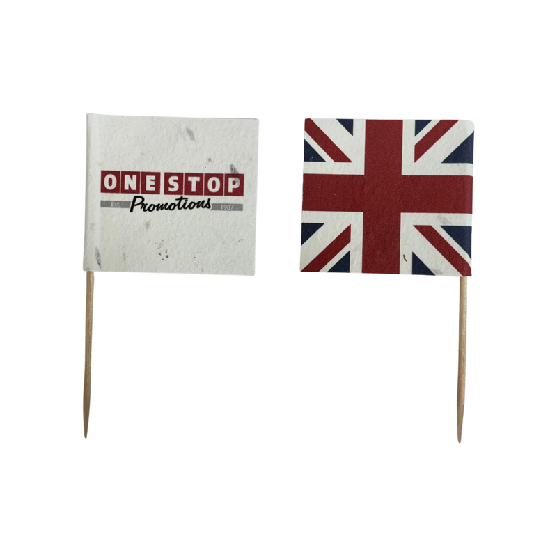 Seed Paper Flag on Cocktail Stick