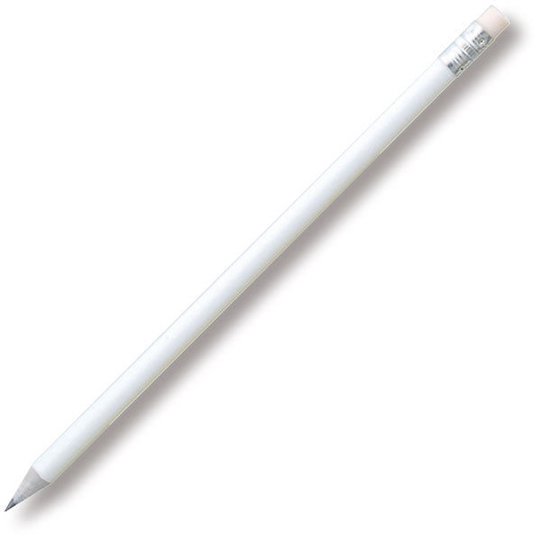Promotional Newspaper Pencil - Spot Colour - White