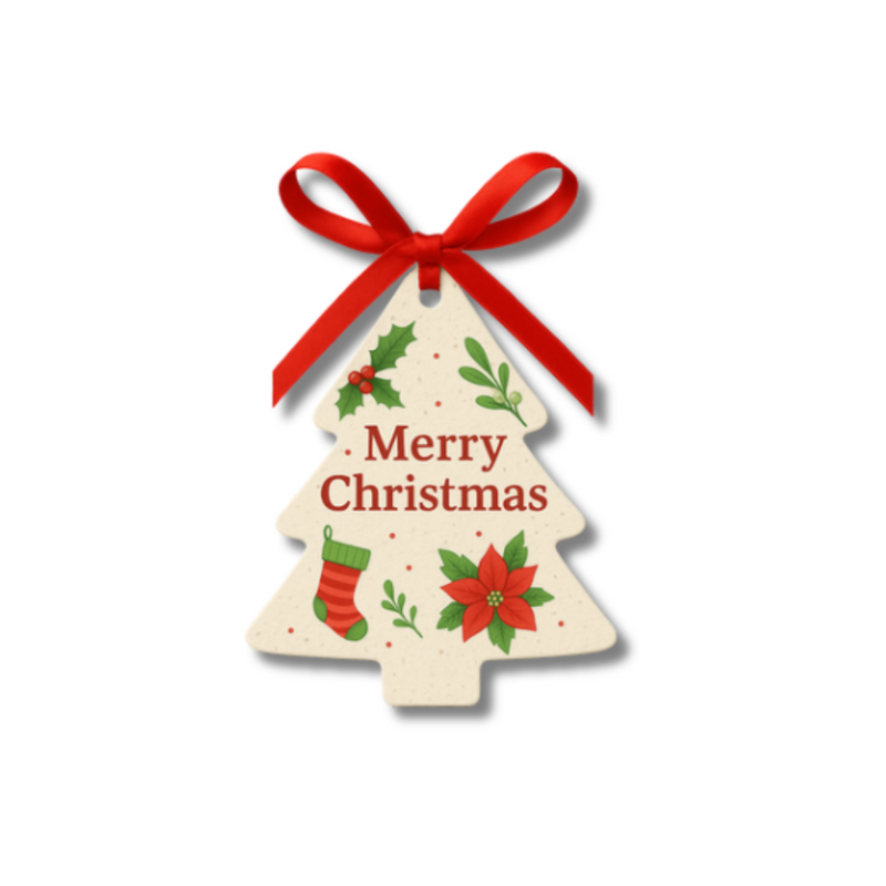 Seed Paper Tree Gift Tags - Single Sided