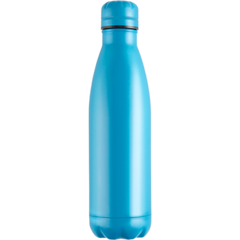 Promotional Mood Vacuum Bottle - Powder Coated - Full Colour - Cyan