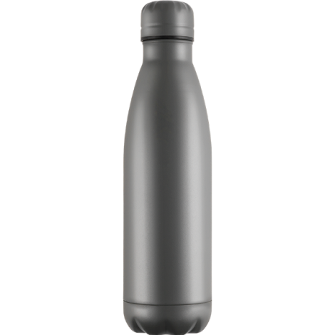 Promotional Mood Vacuum Bottle - Powder Coated - Engraved - Dark Grey