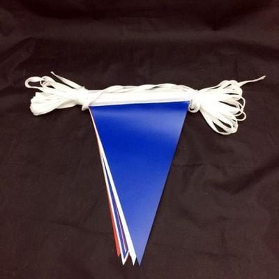 Red, White & Blue PVC Bunting which is suitable for outdoor display