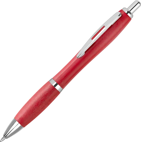 Promotional Contour Colour Wheatstraw Ballpen - Red